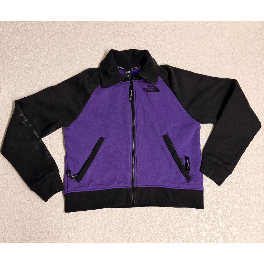 The North Face Purple Black Colorblock Full Zip Fleece Jacket Women’s M